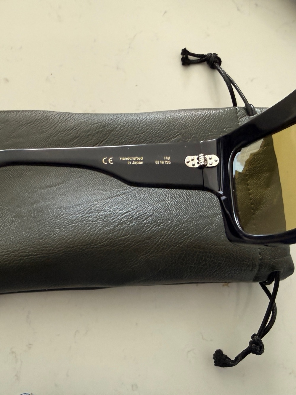 Port Tanger Black Sunglasses with Olive Lenses